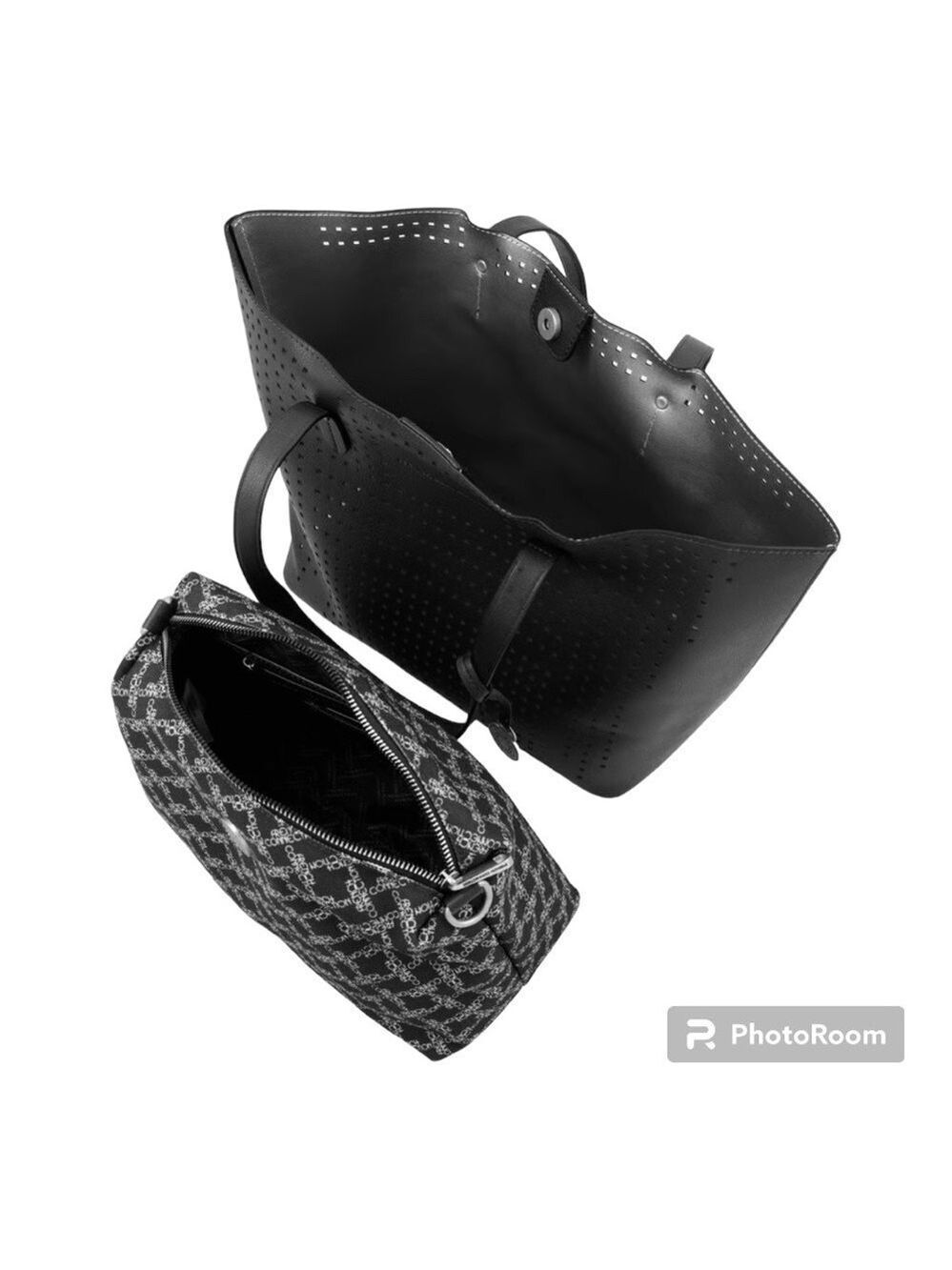 French Connection Talia 2 In 1 Tote Bag Black NWT - Picture 5 of 7